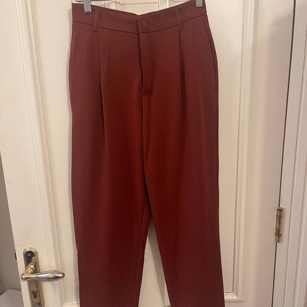 Zara Burgundy Work Pants | Size Small